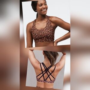 Fabletics boost leopard print sports bra
